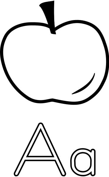 a for apple coloring pages